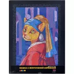 Деревянный пазл "Кошка с жемчужной сережкой" Деревянный пазл "Кошка с жемчужной сережкой" картинка 370919 - МосИгра